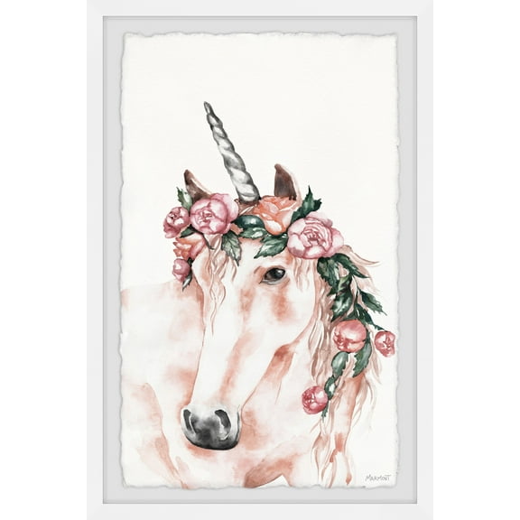 Marmont Hill The Pink Unicorn Framed Wall Art