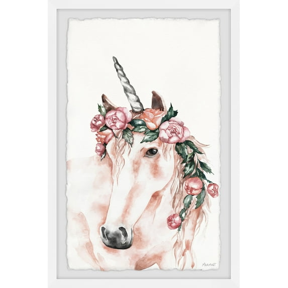 Marmont Hill The Pink Unicorn Framed Wall Art