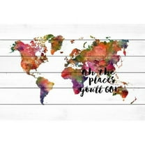 Marmont Hill "The Places You'll Go" by Dani Jay Painting Print on White Wood