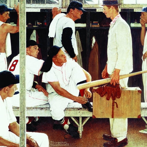Marmont Hill "The Rookie" by Norman Rockwell Painting Print on Canvas