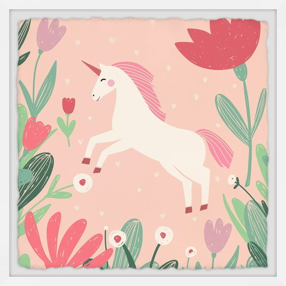 Marmont Hill The Unicorn in the Garden Framed Wall Art