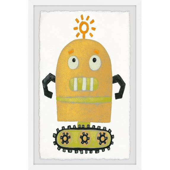 Marmont Hill Thinker Robot Framed Wall Art, 16.00" x 1.50"