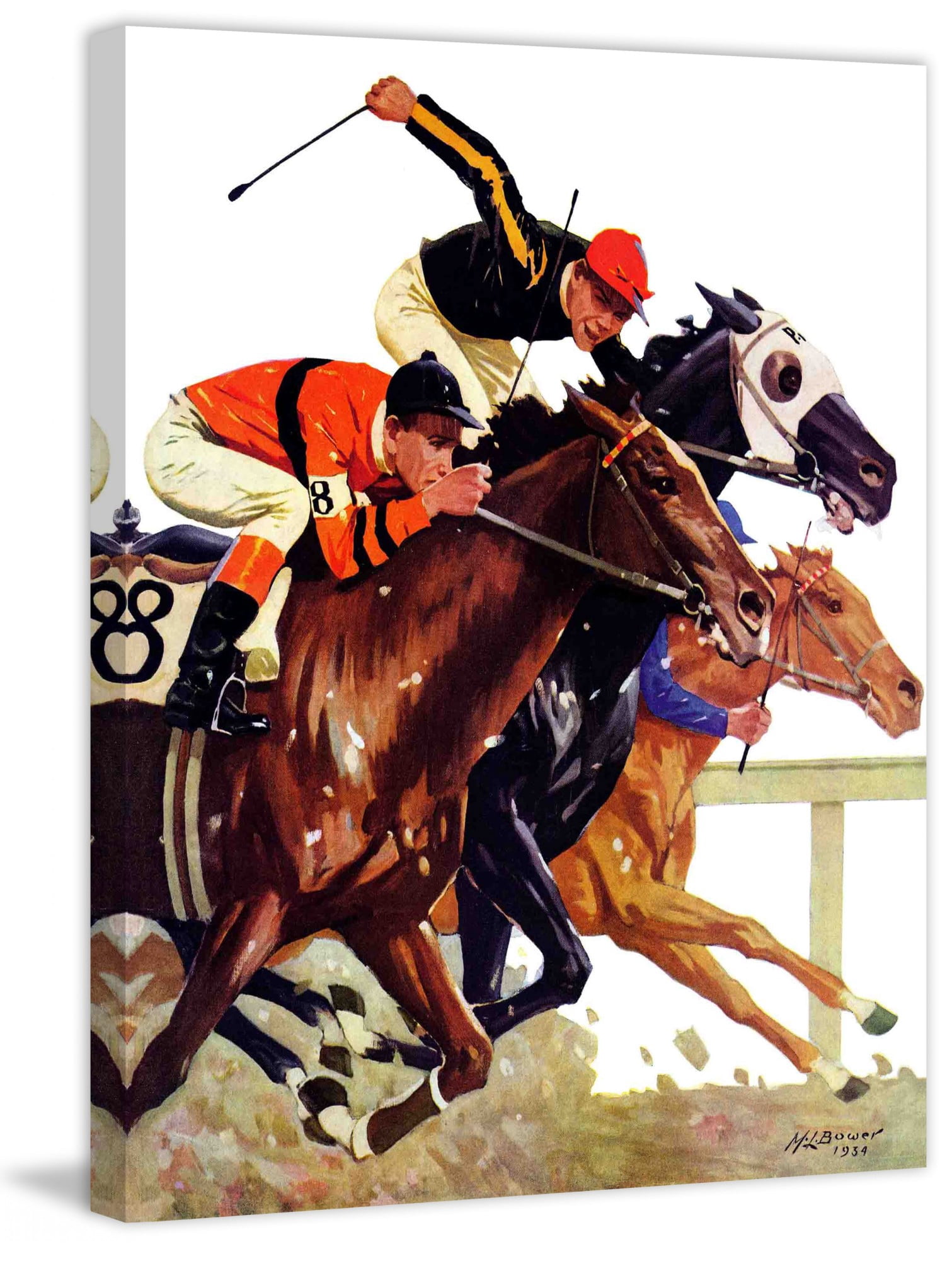 Marmont Hill Thoroughbred Race by Maurice Bower Painting Print on Canvas