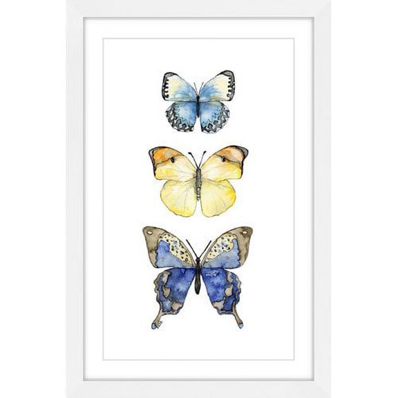 Marmont Hill "Three Butterflies" by Rachel Byler Framed Painting Print