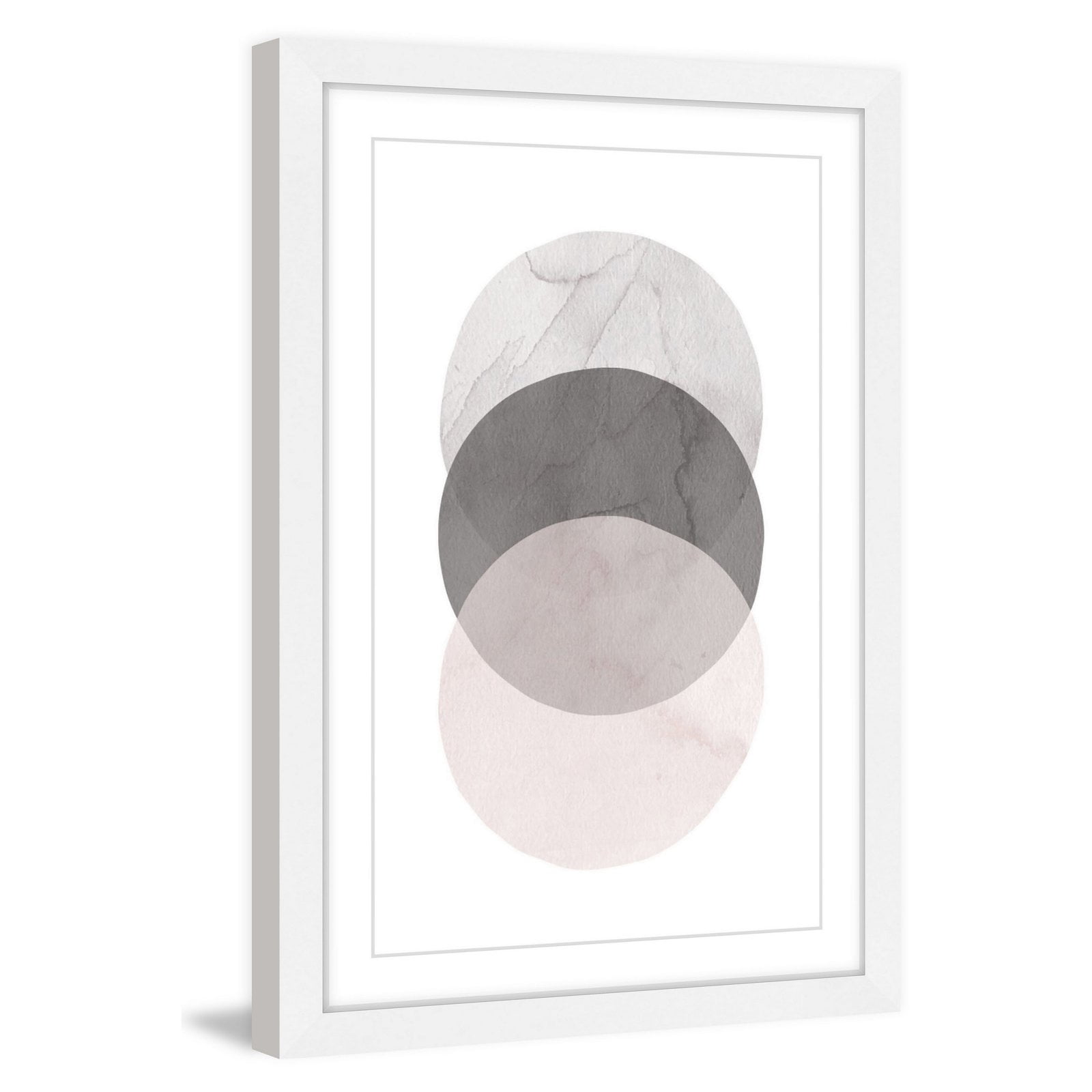 Marmont Hill "Three Circles" by Diana Alcala Framed Painting Print