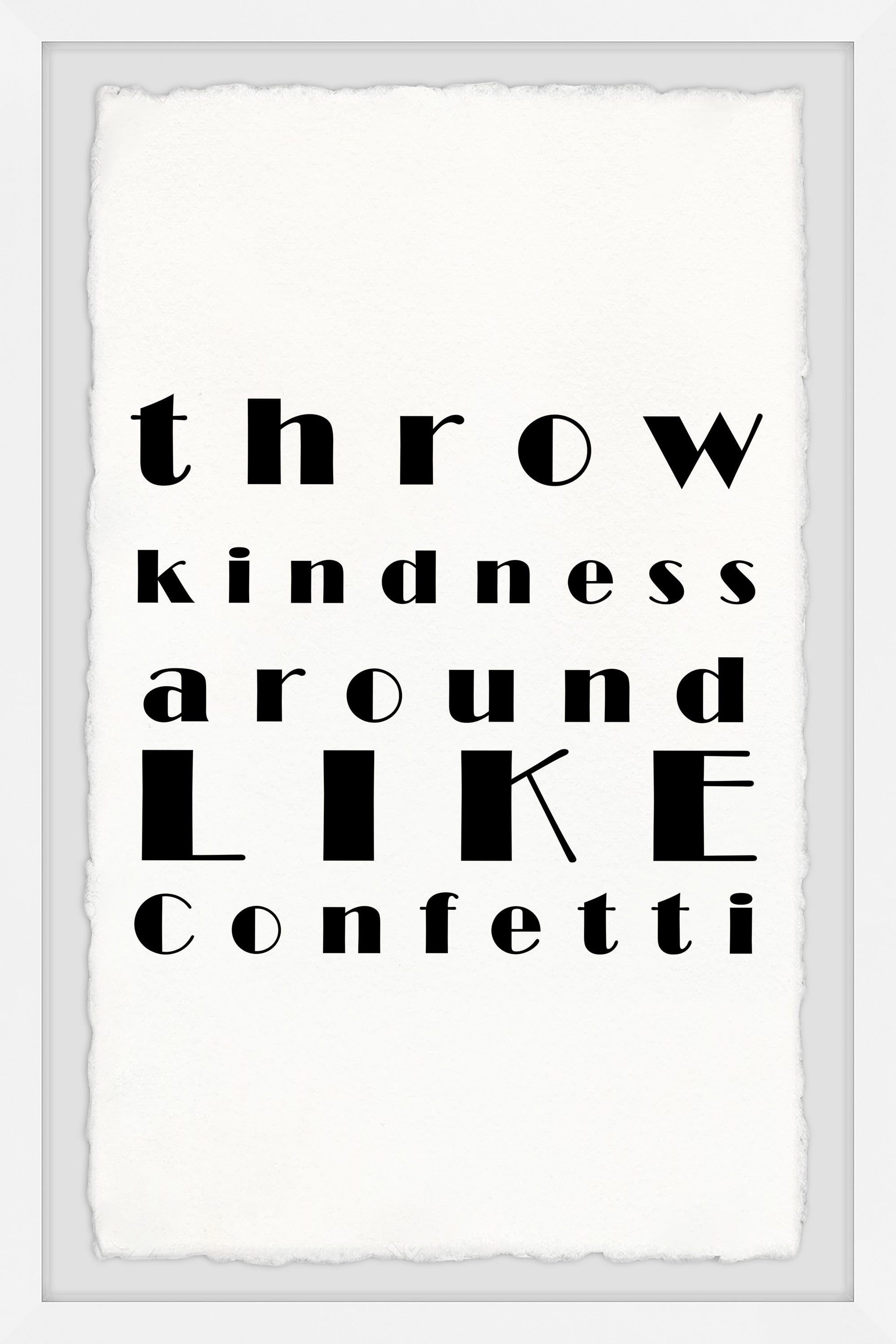 Marmont Hill Throw Kindness Around Ii Framed Wall Art, 20.00" x 1.50"