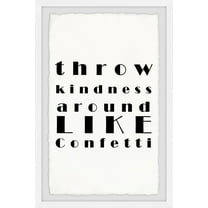 Marmont Hill Throw Kindness Around Ii Framed Wall Art, 8.00" x 1.50"