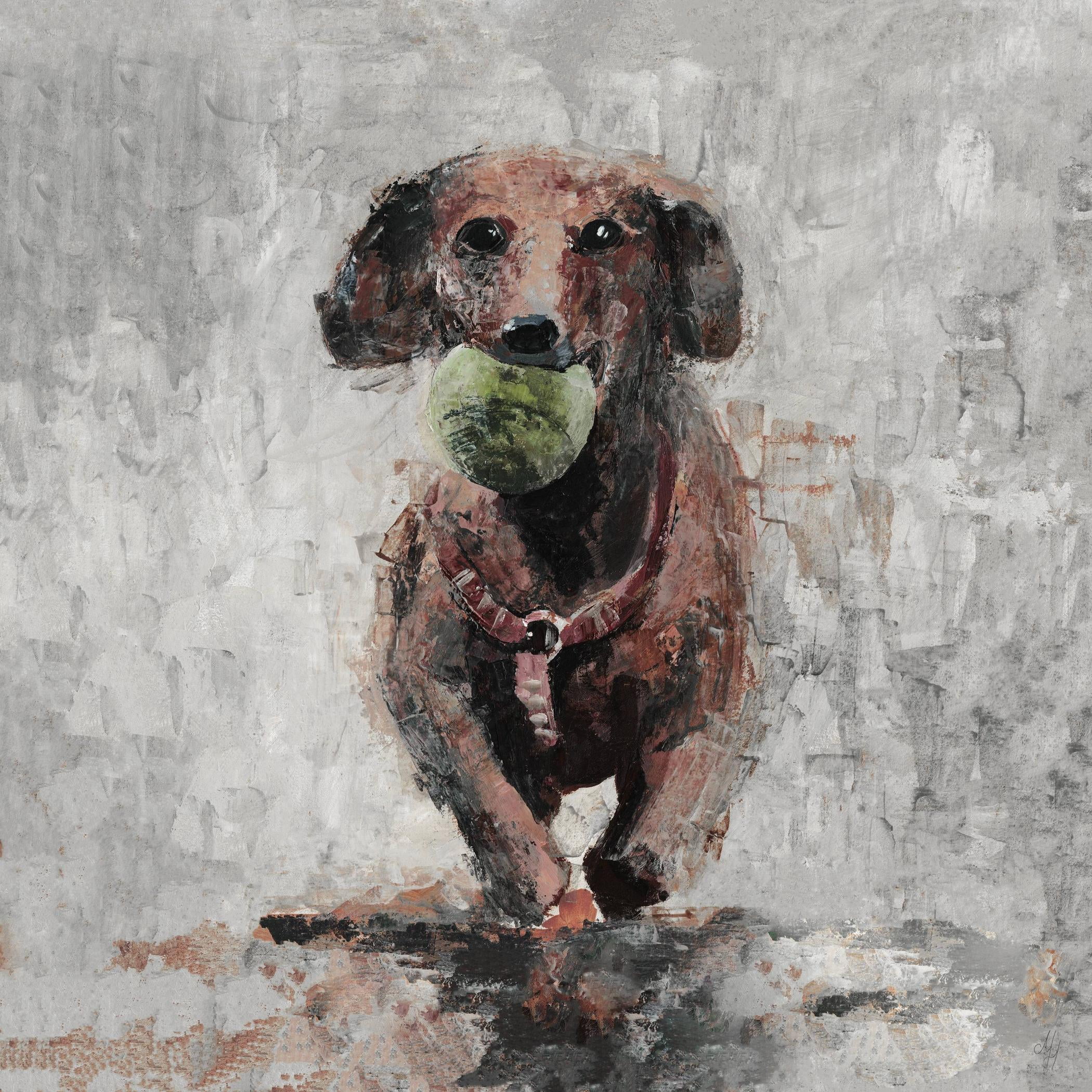 Marmont Hill Throw the Ball Canvas Wall Art
