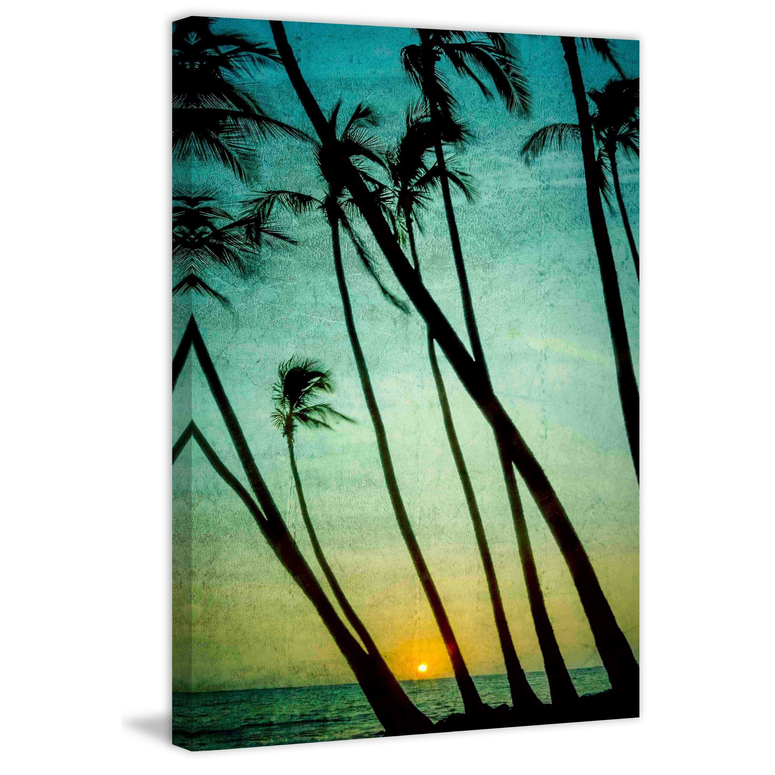 Marmont Hill "Tilting Palms" Painting Print on Canvas