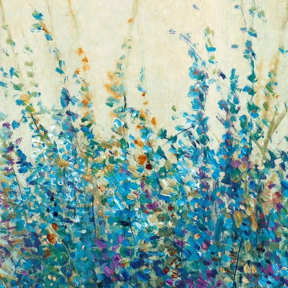 Marmont Hill "Tiny Blue Buds" Painting Print on Wrapped Canvas