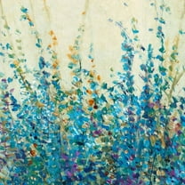 Marmont Hill "Tiny Blue Buds" Painting Print on Wrapped Canvas