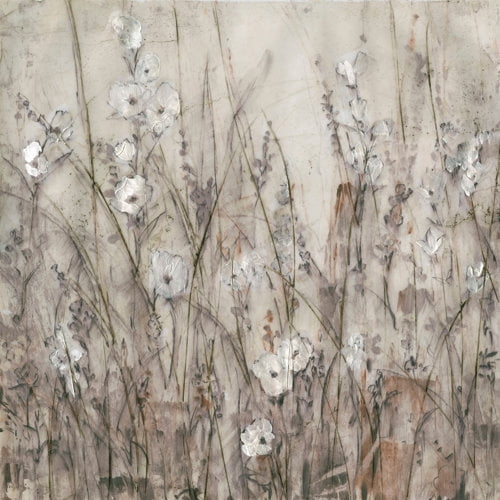 Marmont Hill "Tiny White Blooms" Painting Print on Wrapped Canvas