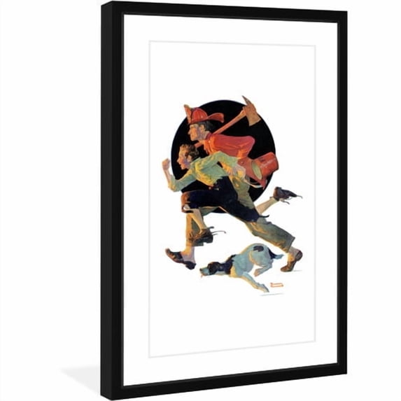 Marmont Hill 'To The Rescue' by Norman Rockwell Framed Painting Print