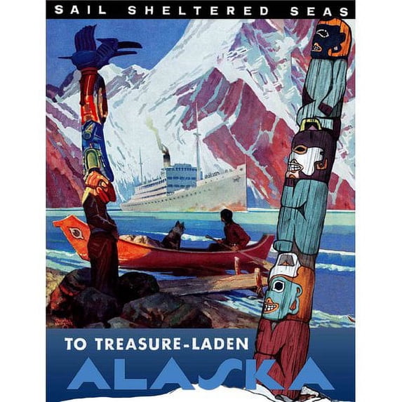 Marmont Hill "To Treasure-Laden Alaska" Painting Print on Canvas