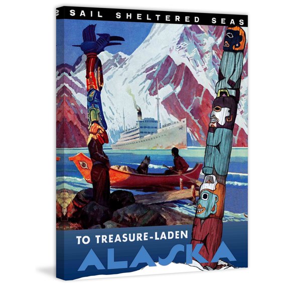 Marmont Hill "To Treasure-Laden Alaska" Painting Print on Canvas