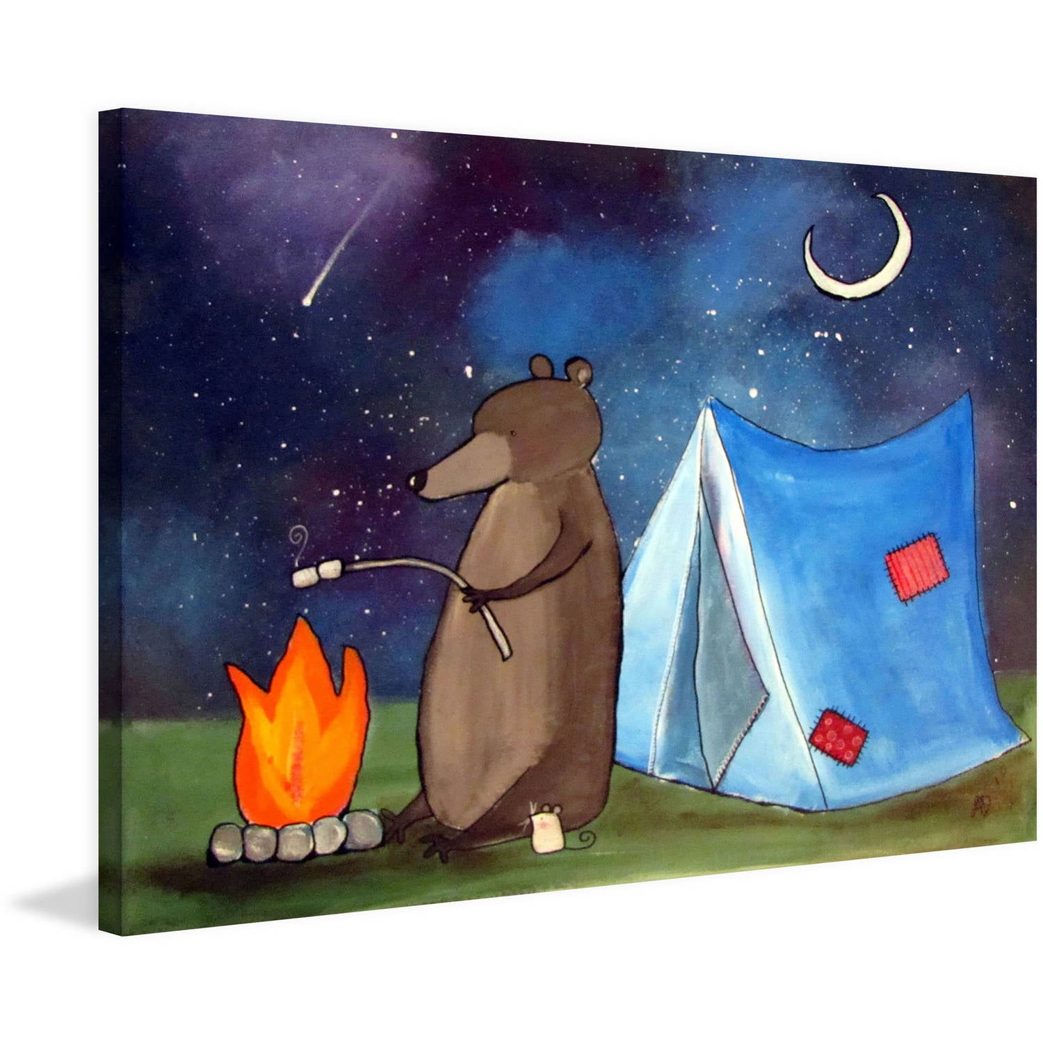 Marmont Hill "Toasting Marshmallows" by Andrea Doss Painting Print on Wrapped Canvas