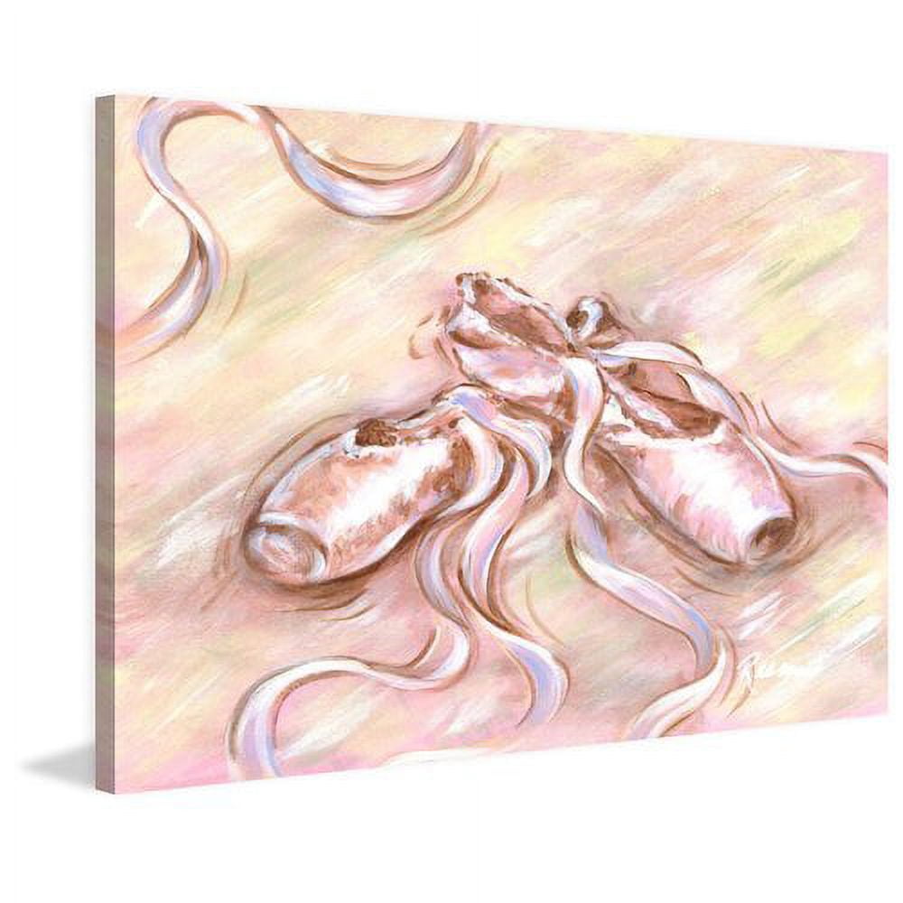 Marmont Hill "Toe Shoes" by Reesa Qualia Painting Print on Wrapped Canvas