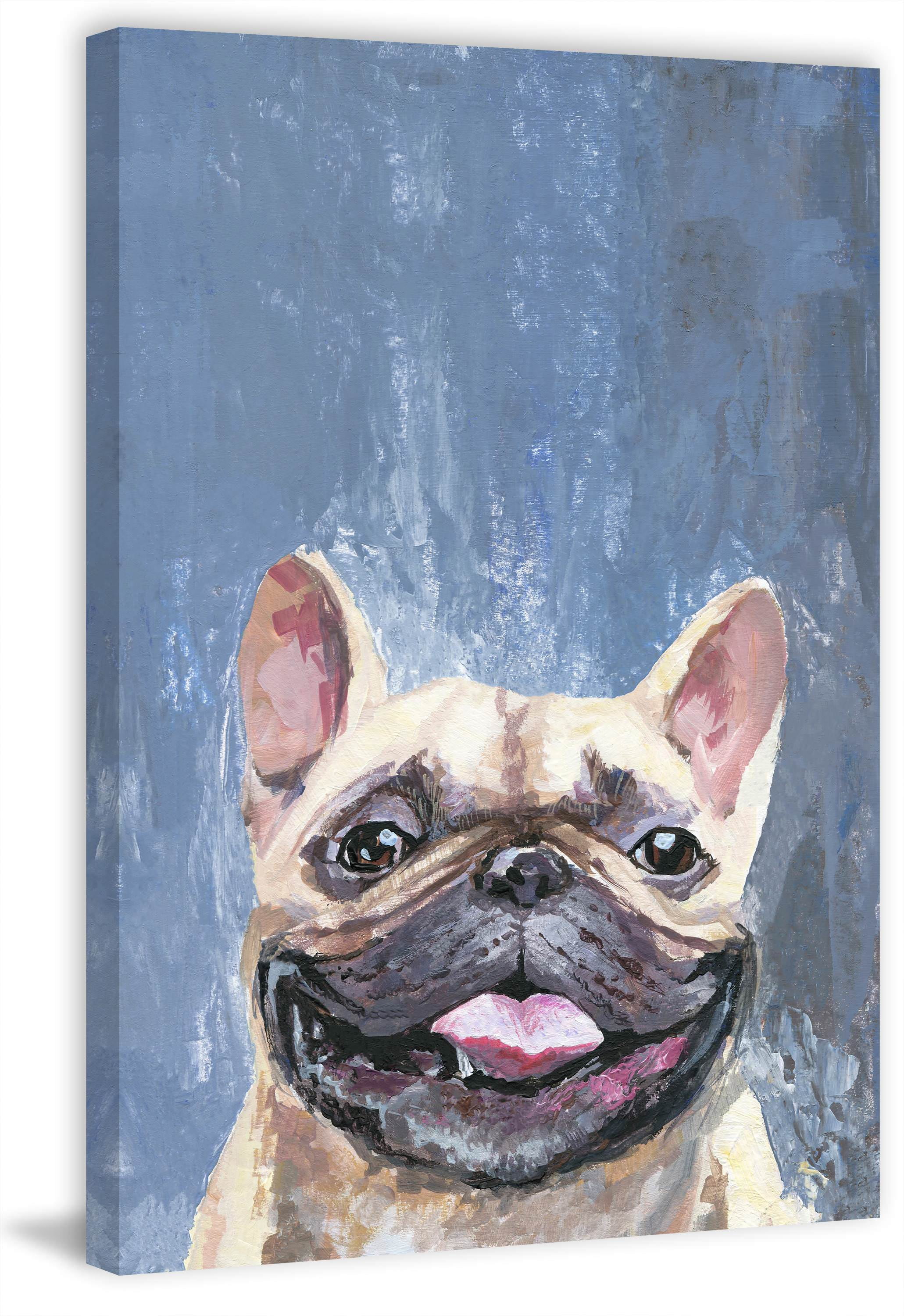 Marmont Hill "Too Happy" Painting Print on Wrapped Canvas