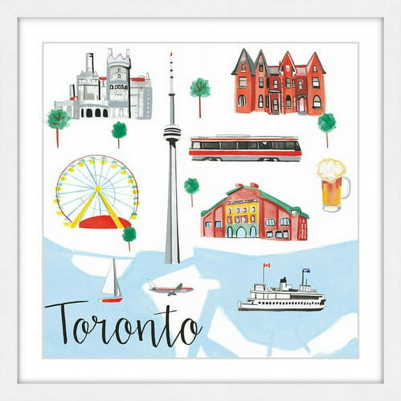 Marmont Hill "Toronto" By Molly Rosner Framed Painting Art Print, 18.0" x 1.5"