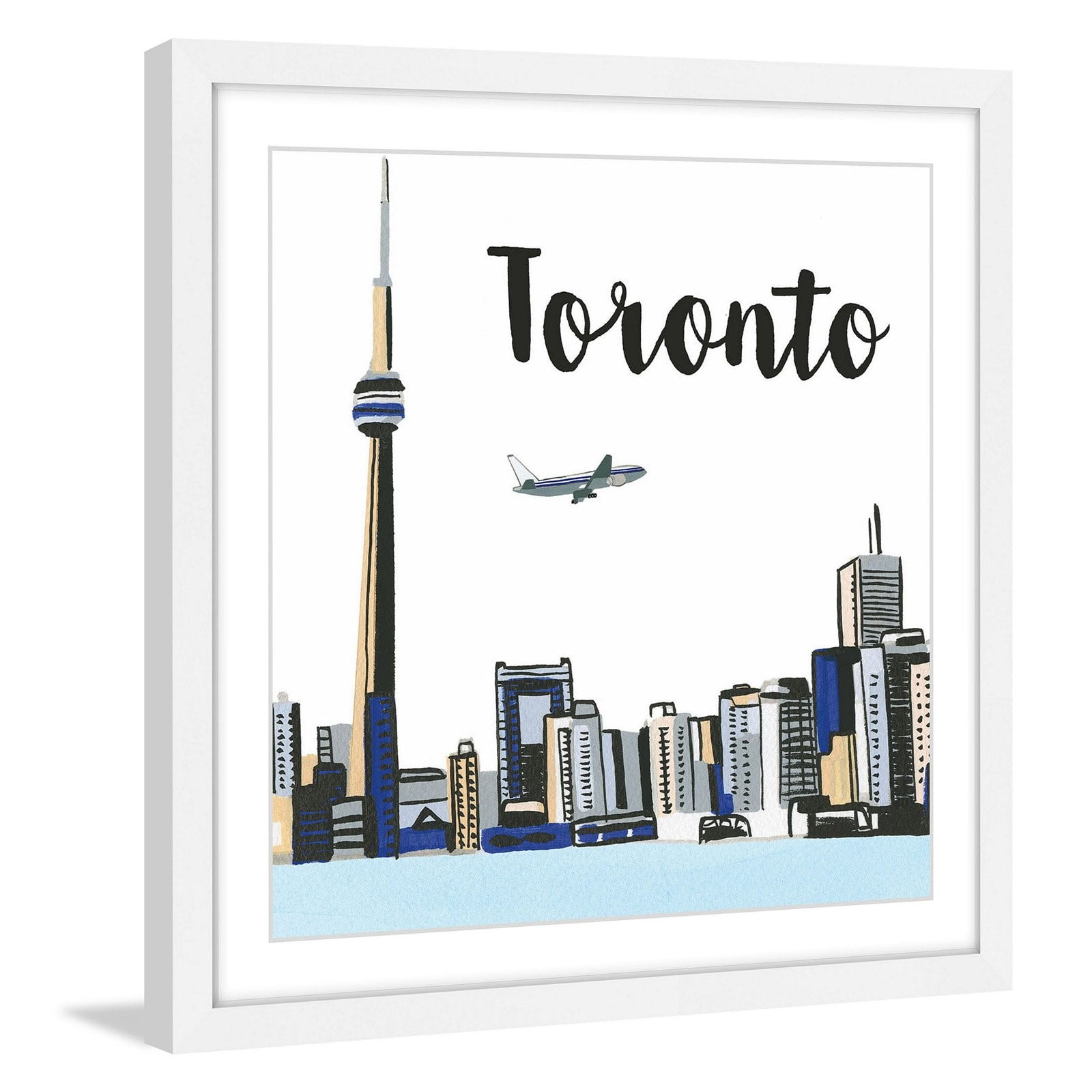 Marmont Hill "Toronto Lakeview" By Molly Rosner Framed Painting Art Print, 18.0" x 1.5"