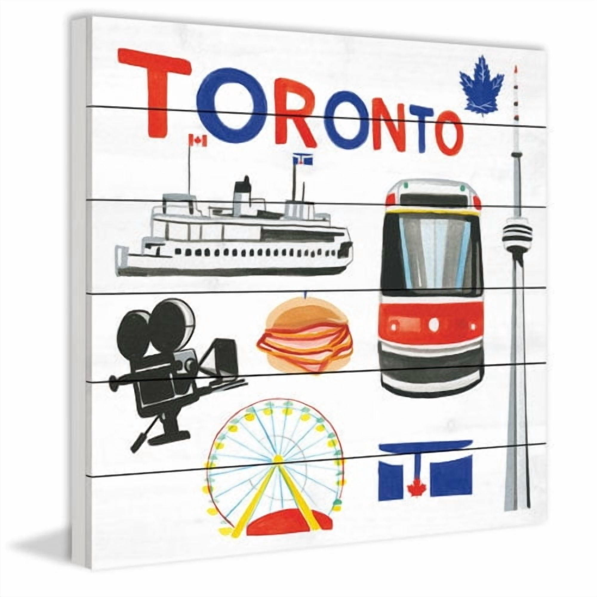 Marmont Hill 'Toronto Motif' by Molly Rosner Painting Print on White Wood