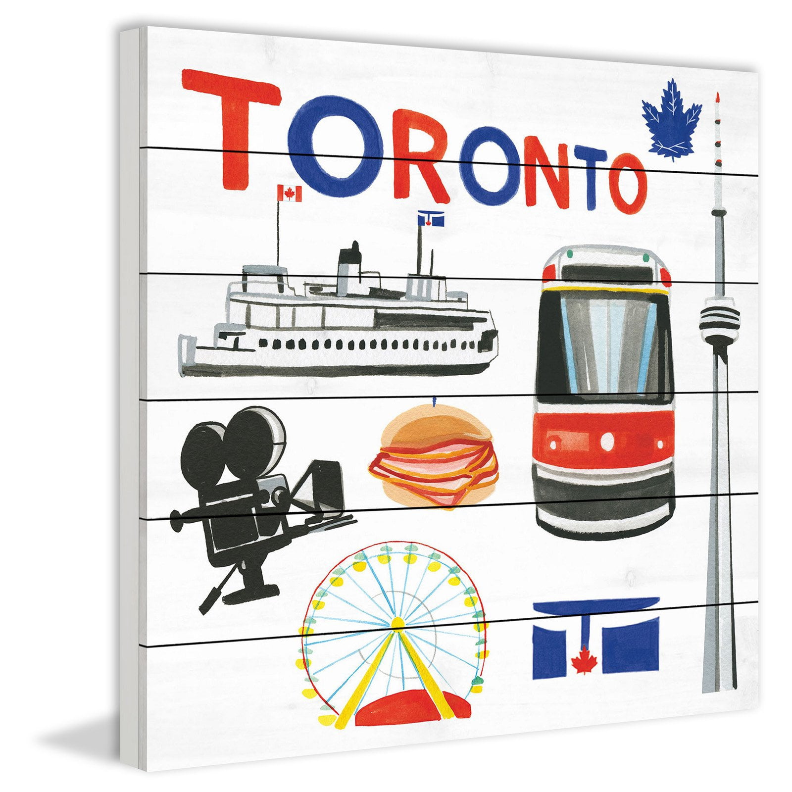 Marmont Hill "Toronto Motif" by Molly Rosner Painting Print on White Wood