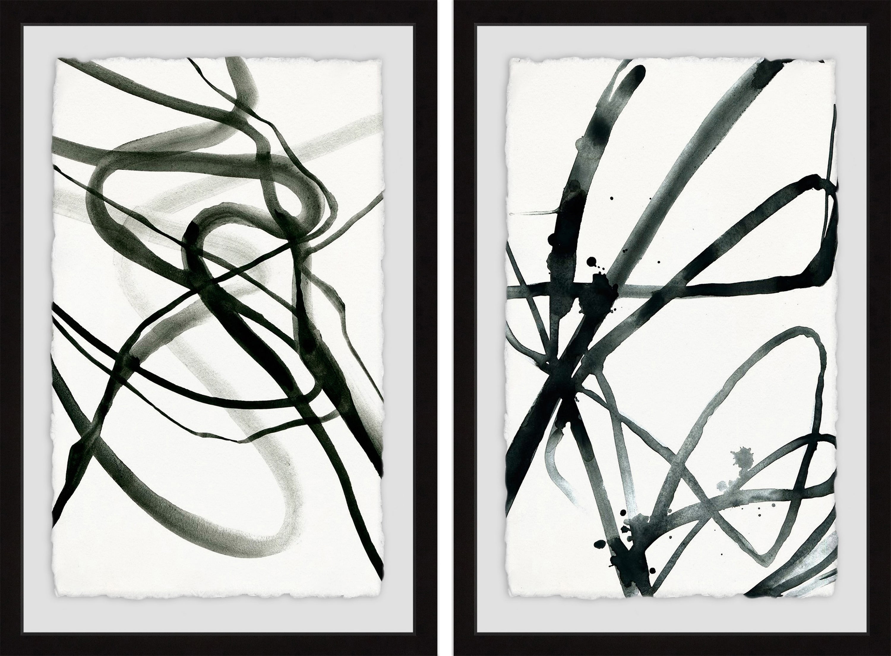 Marmont Hill Toxic Lines Diptych, 18" x 24"