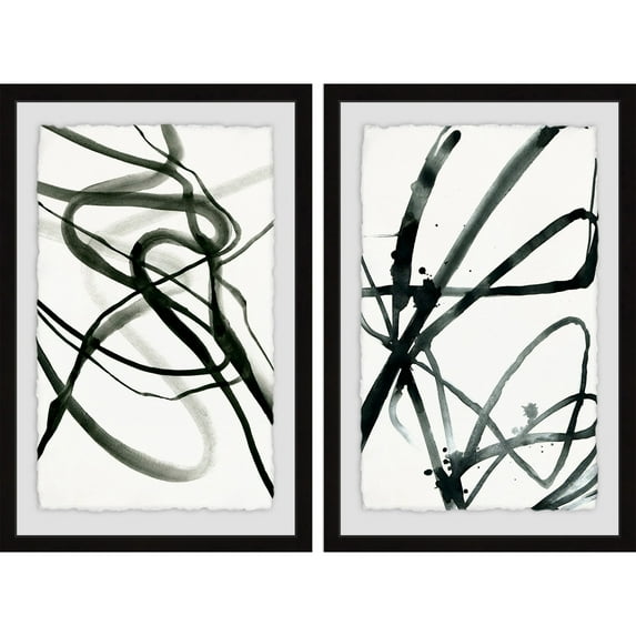 Marmont Hill Toxic Lines Diptych, 36" x 48"