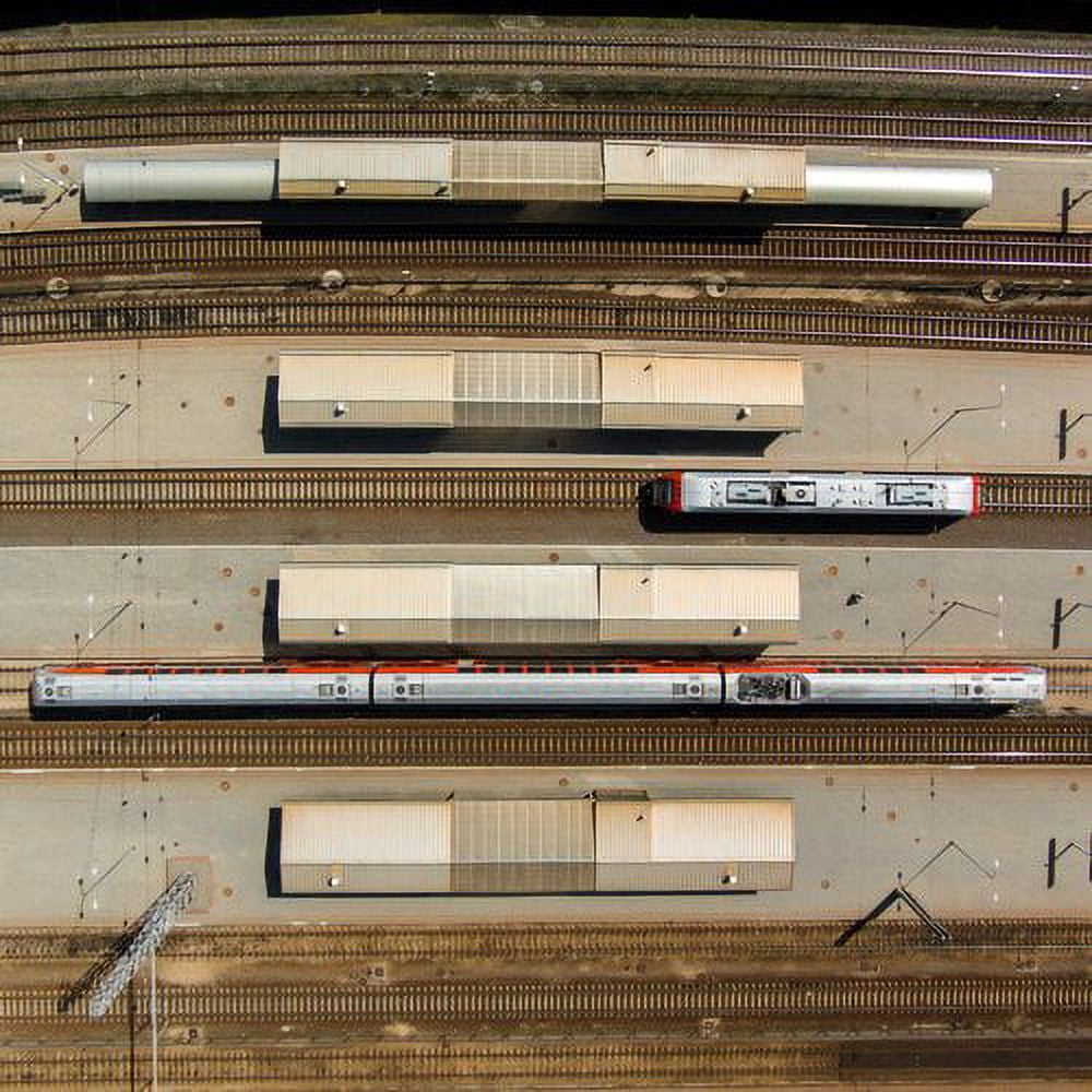 Marmont Hill "Trains" by Karolis Janulis Painting Print on Wrapped Canvas