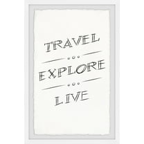 Marmont Hill Travel E x plore Live Framed Wall Art, 24.00" x 1.50"