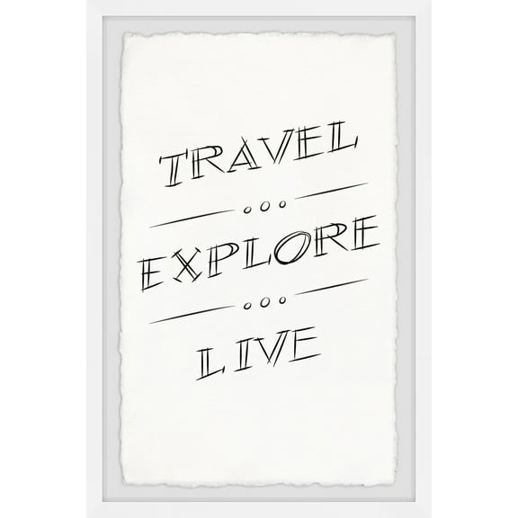 Marmont Hill Travel E x plore Live Framed Wall Art, 24.00" x 1.50"