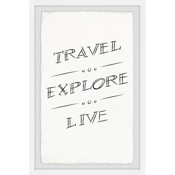 Marmont Hill Travel E x plore Live Framed Wall Art, 24.00" x 1.50"