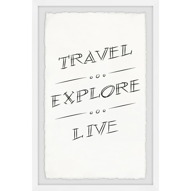 Marmont Hill Travel E x plore Live Framed Wall Art, 8.00" x 1.50"