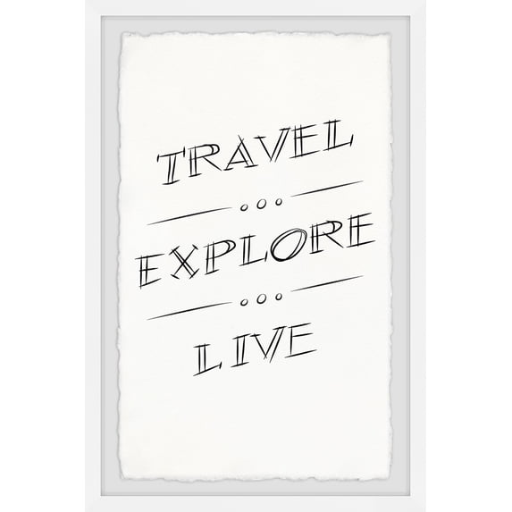 Marmont Hill Travel E x plore Live Framed Wall Art, 8.00" x 1.50"
