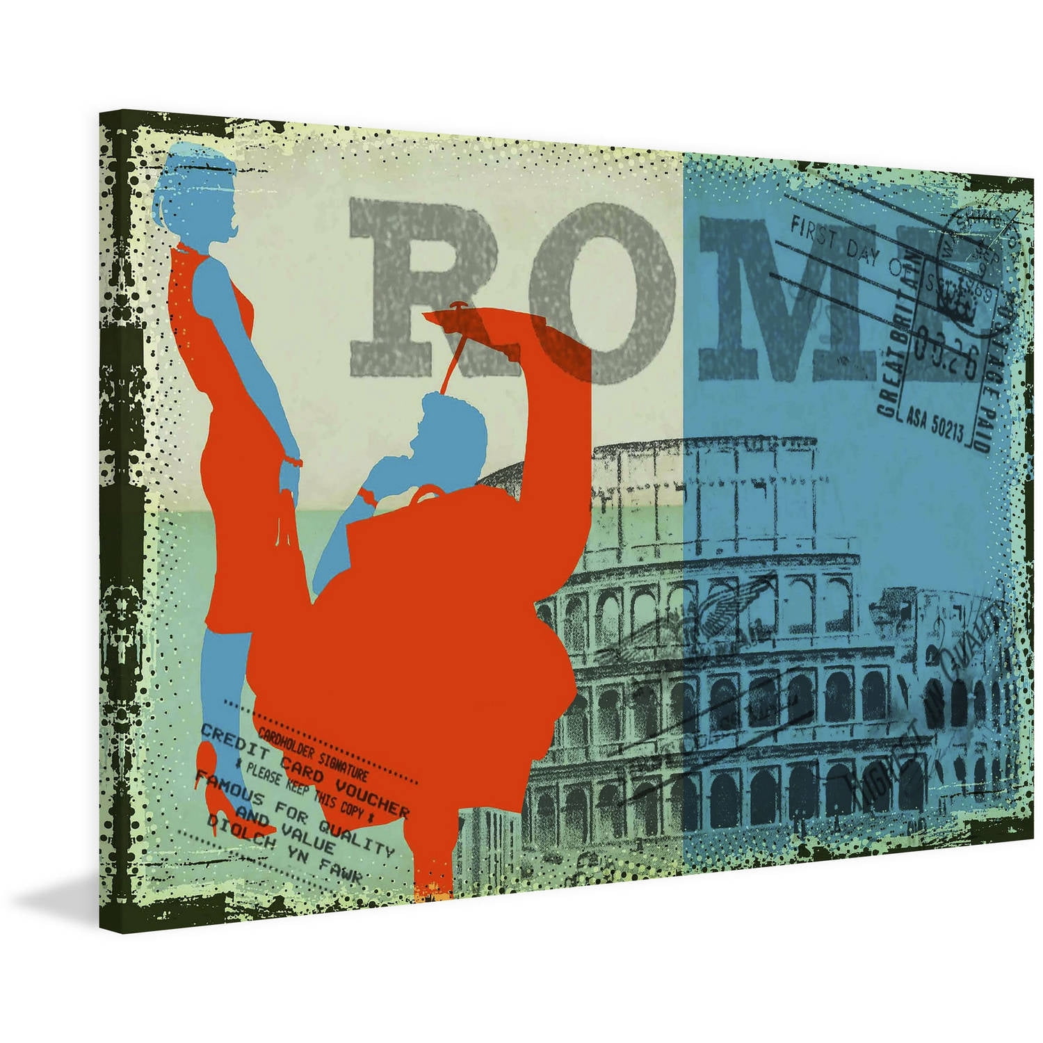 Marmont Hill "Travel Rome" by Saturday Evening Post Painting Print on Canvas