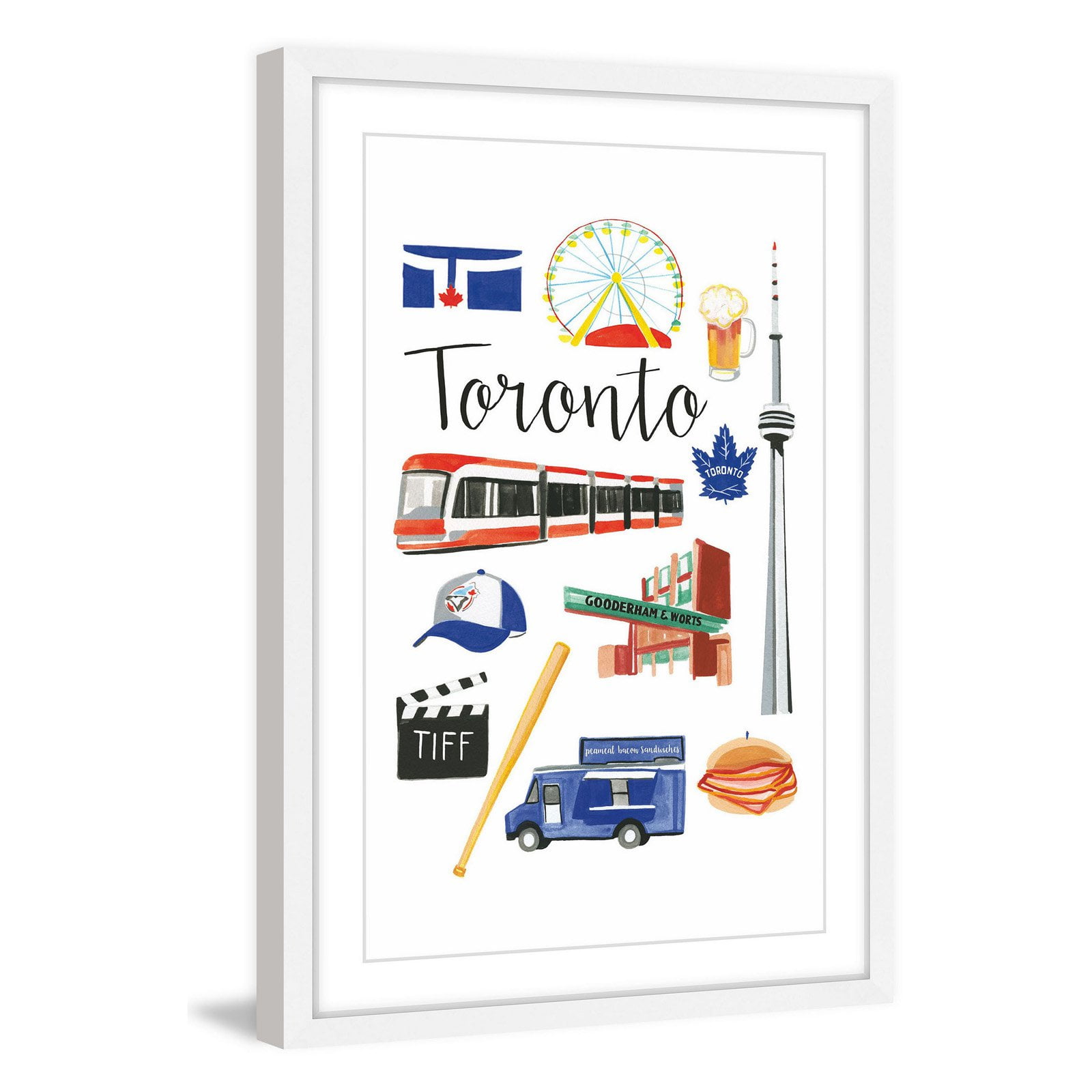 Marmont Hill "Travel Toronto" by Molly Rosner Framed Painting Print