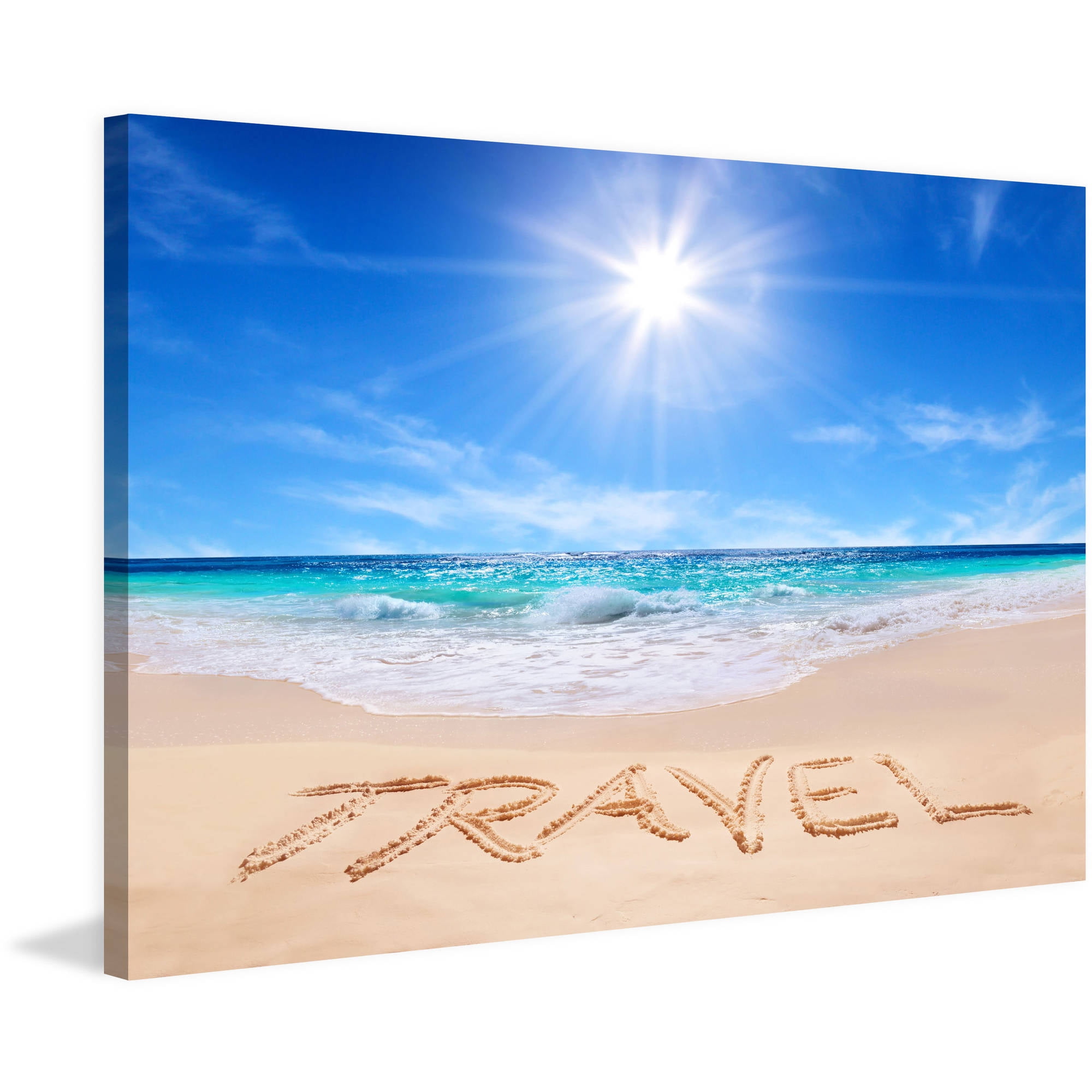 Marmont Hill "Travel in the Sand" Painting Print on Wrapped Canvas
