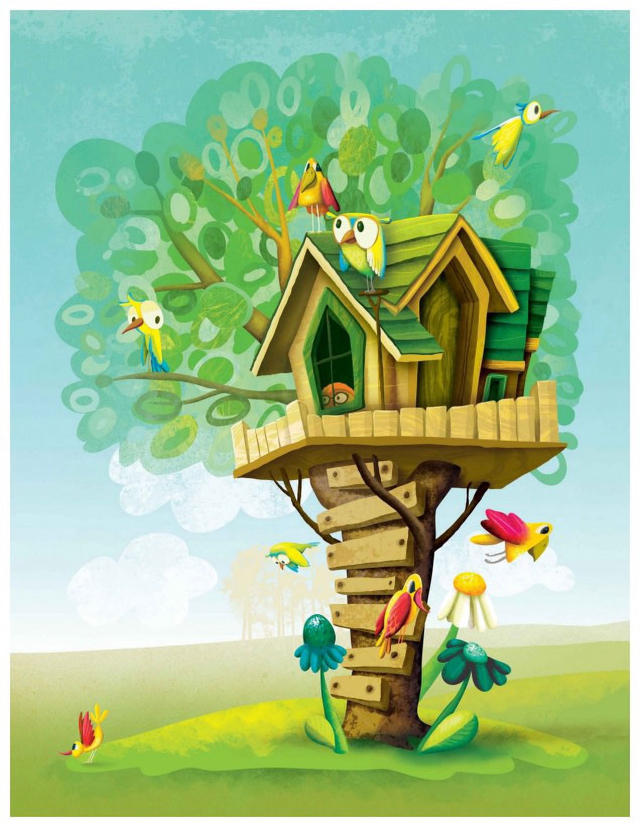 Marmont Hill "Tree House" by Curtis Painting Print on Canvas