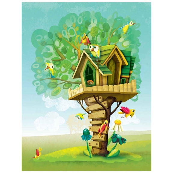 Marmont Hill "Tree House" by Curtis Painting Print on Canvas