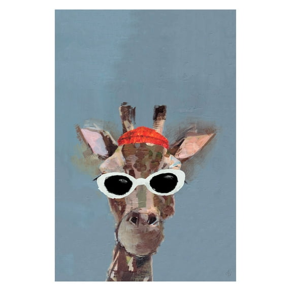 Marmont Hill Trendy Giraffe Canvas Wall Art