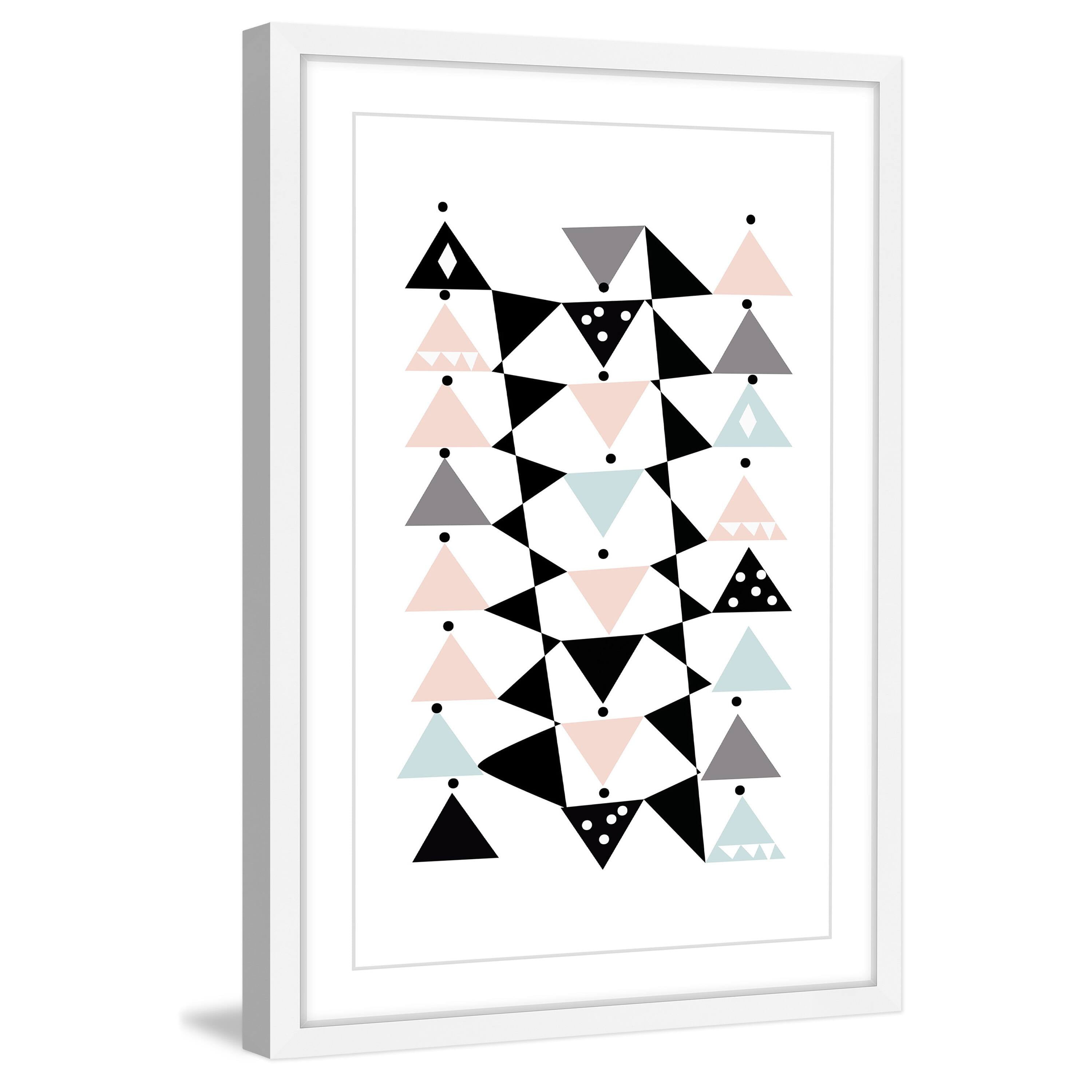 Marmont Hill "Triangle Dance" by Katarina Snygg Framed Painting Print