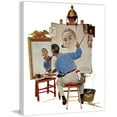 thumbnail image 1 of Marmont Hill "Triple Self-Portrait" by Norman Rockwell Painting Print on Canvas, 1 of 6