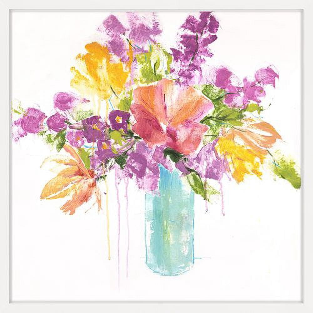 Marmont Hill - "Tropical Blooms" by Julie Joy Framed Painting Print
