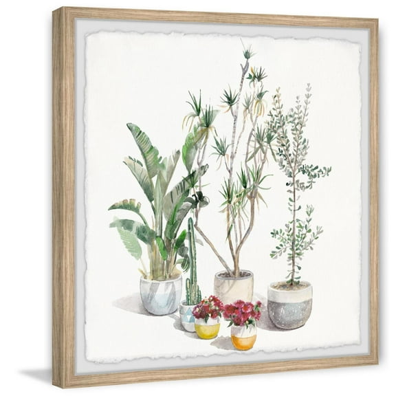 Marmont Hill Tropical Flair Framed Painting Print-Size:12" x 12"