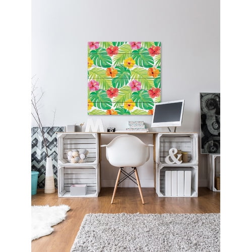 Marmont Hill "Tropical Pattern" by Molly Rosner Painting Print on White Wood