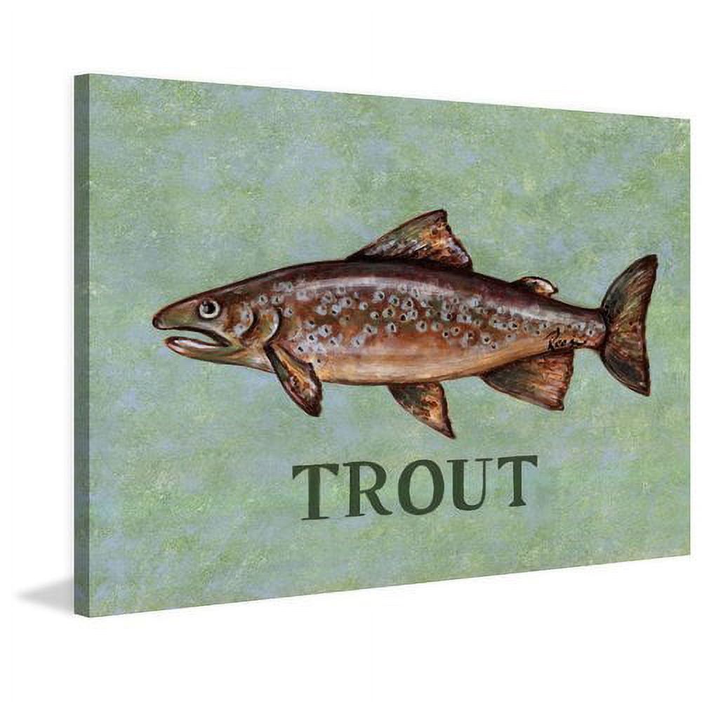 Marmont Hill "Trout" by Reesa Qualia Painting Print on Wrapped Canvas
