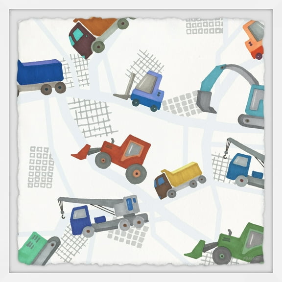 Marmont Hill Trucks and Heavy Equipments Framed Wall Art