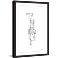 thumbnail image 1 of Marmont Hill "Trumpet Sketch" Framed Painting Print, 1 of 5