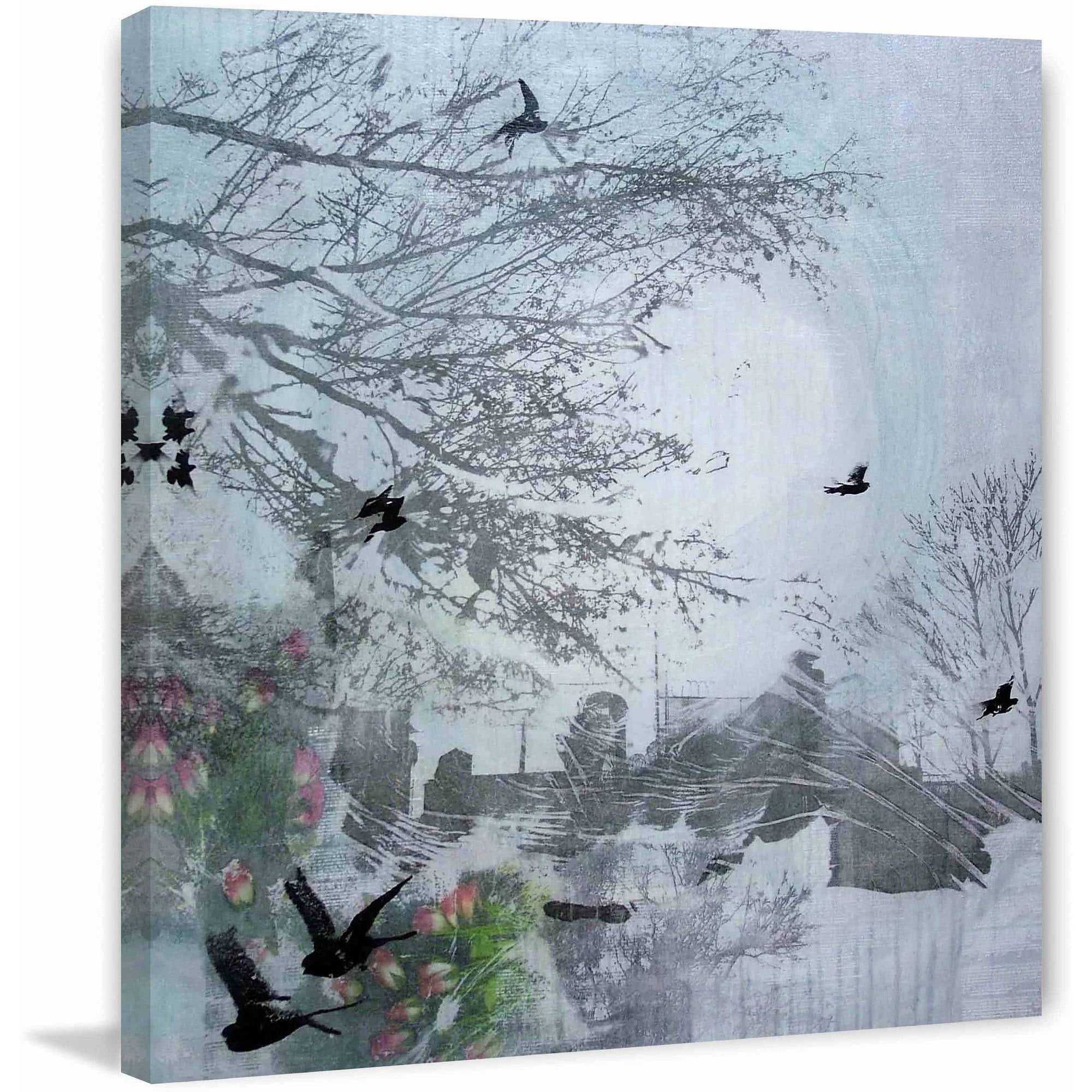 Marmont Hill "Tuesday in Blue" by Tracy Silva Barbosa Painting Print on Canvas