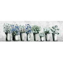 Marmont Hill Tulips and Blues Canvas Wall Art, 5" x 15"